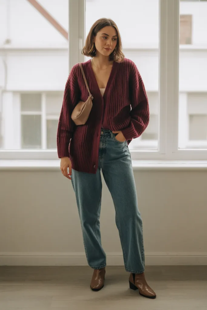 Berry Cardigan Denim