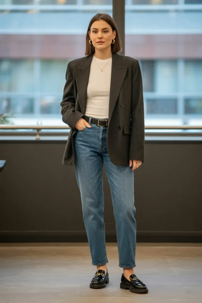 Blazer Jeans Loafers