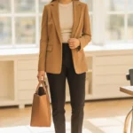 Camel Blazer Layers