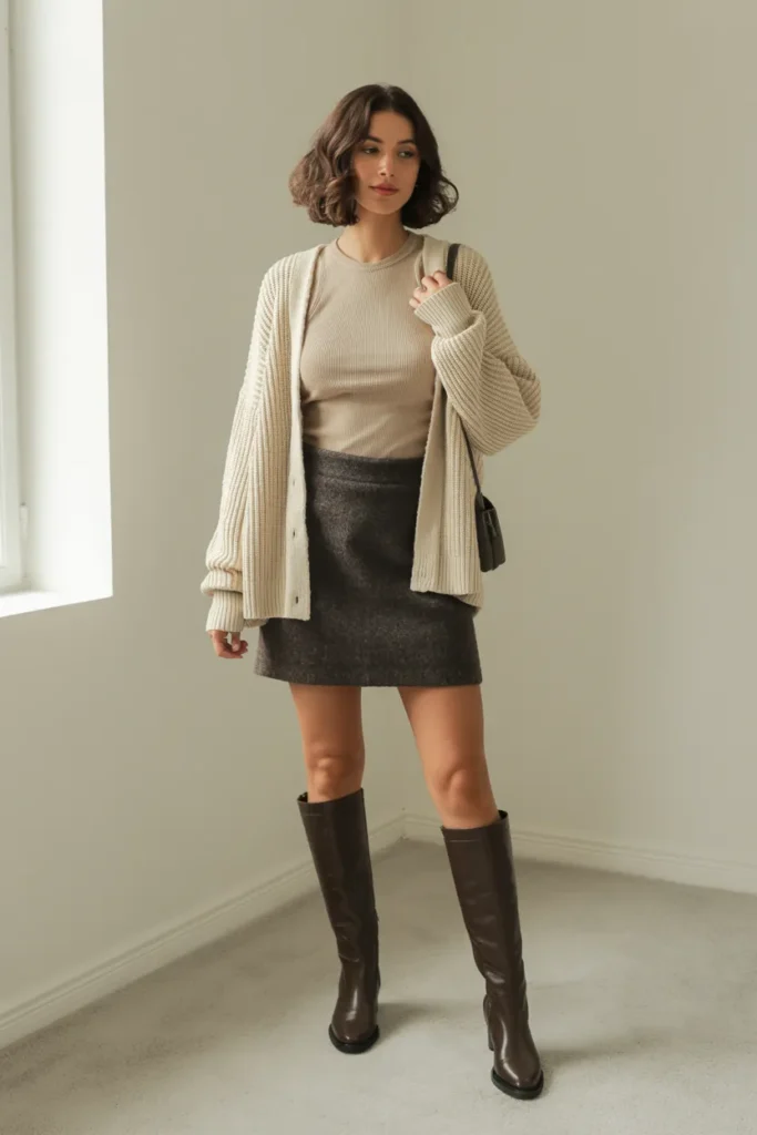 Cardigan Mini Boots