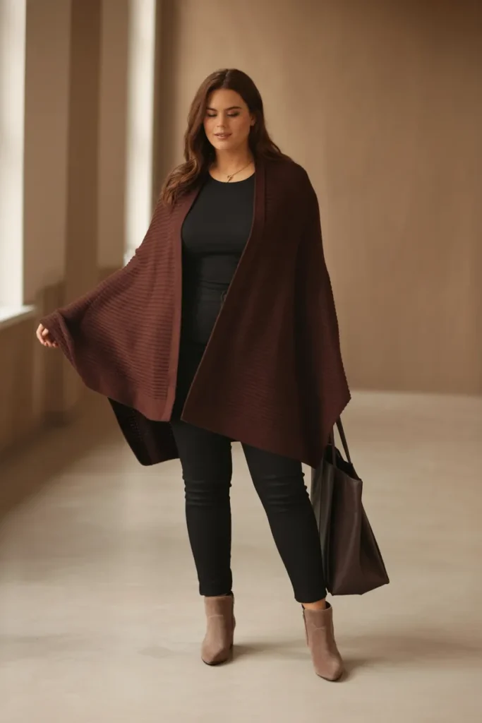 Espresso Poncho Layers