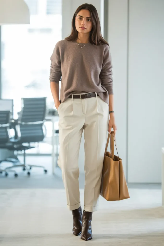 Ivory Trouser Contrast