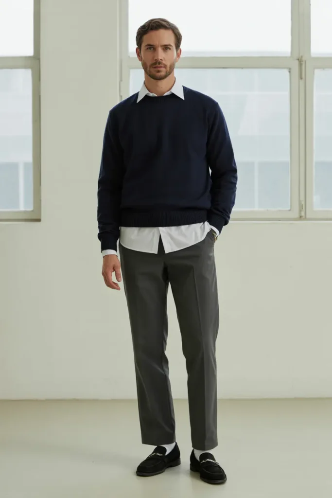 Navy Knit Layering