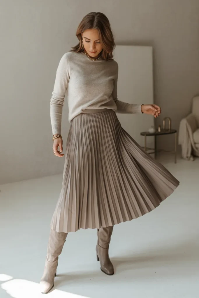Pleated Midi Elegance