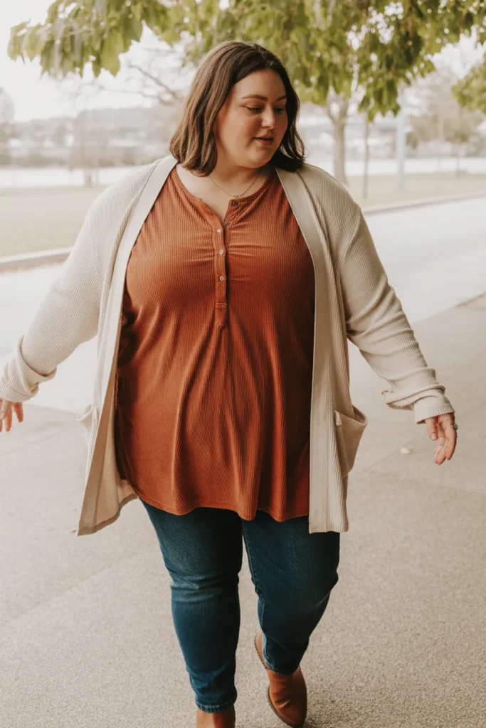 Rust Henley Layers
