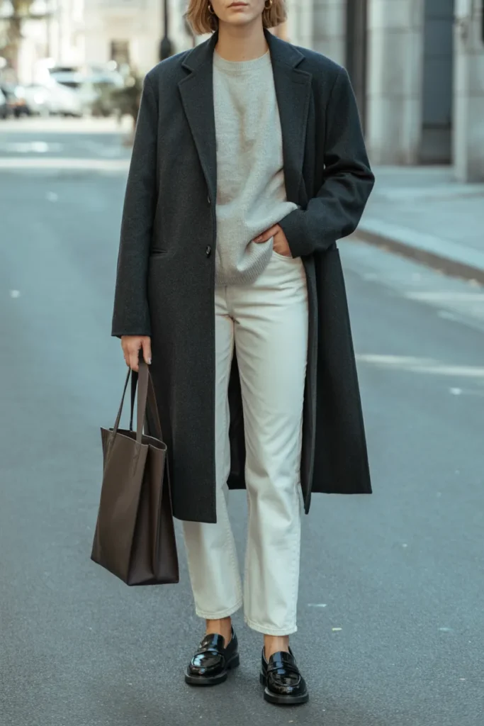 Slate Coat Ivory Denim