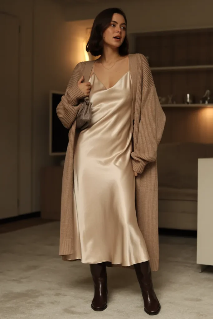 Slip Dress Cardigan