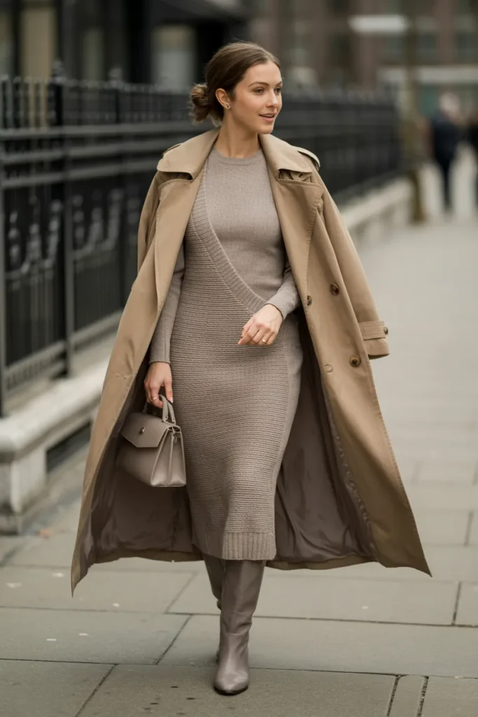 Stone Trench Dress