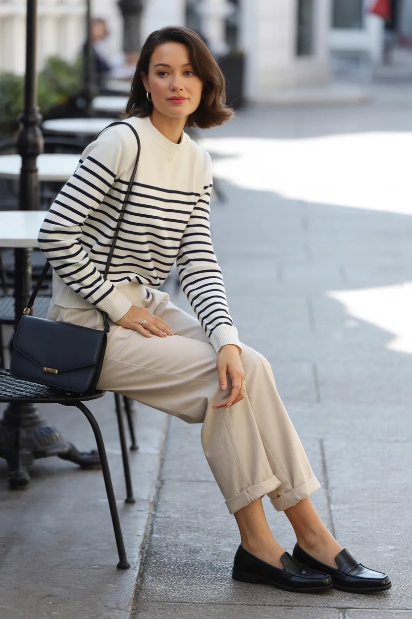 Striped Knit Trousers
