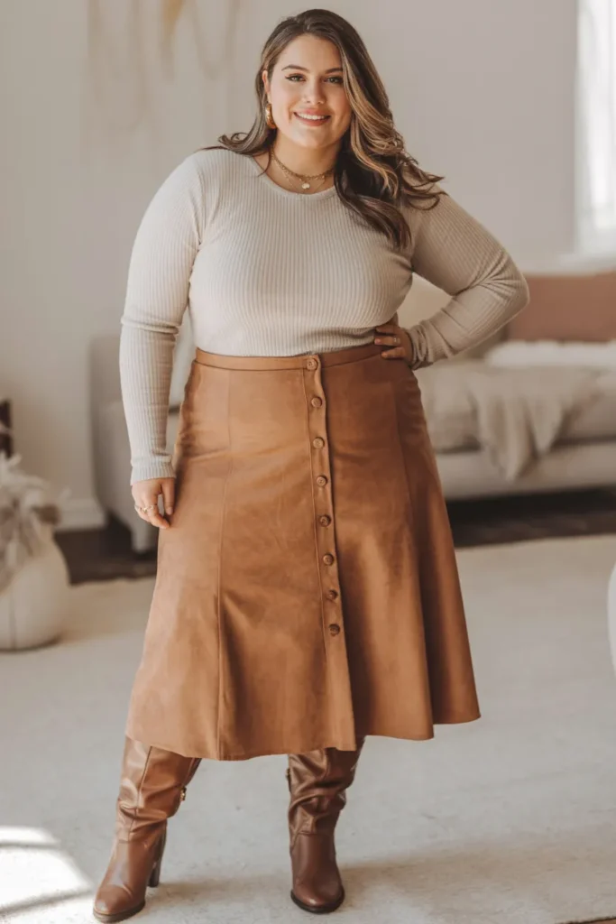 Suede Skirt Layer