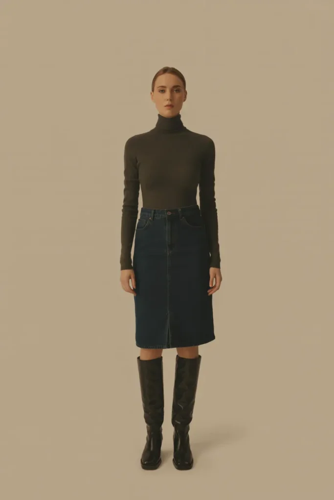 Turtleneck and Boots