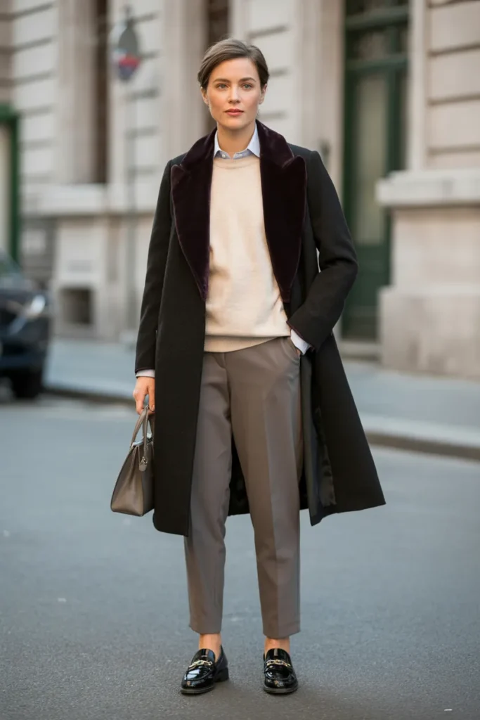 Velvet Collar Coat