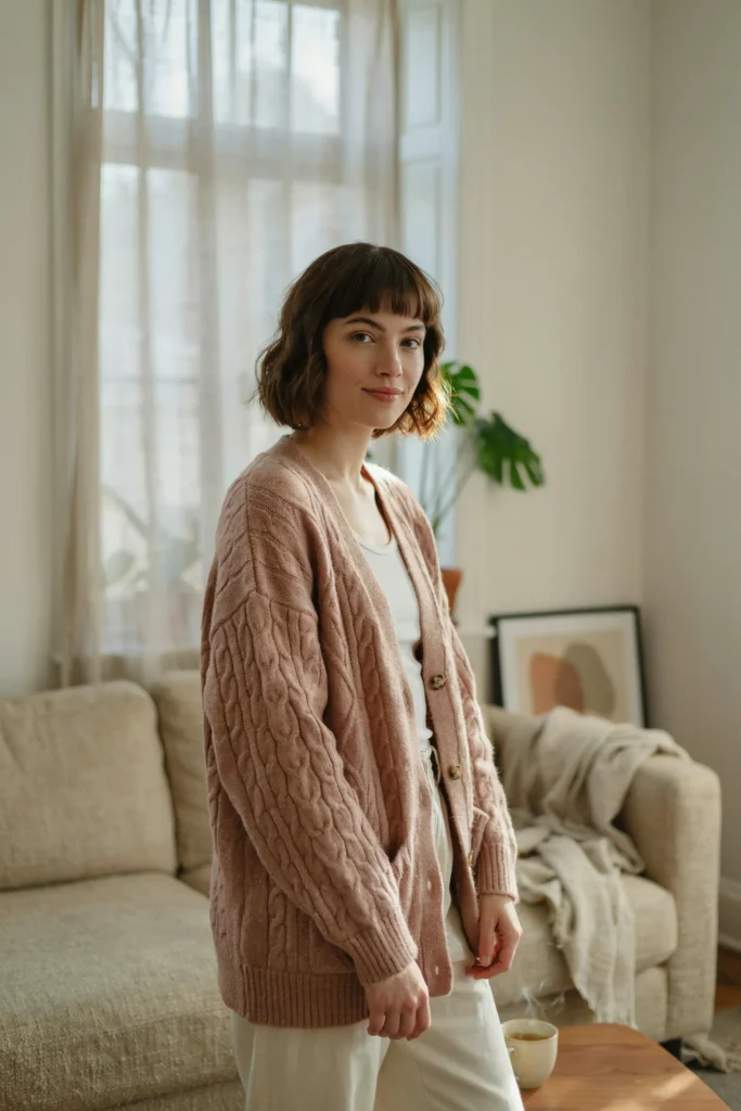 Cardigan and French Bob