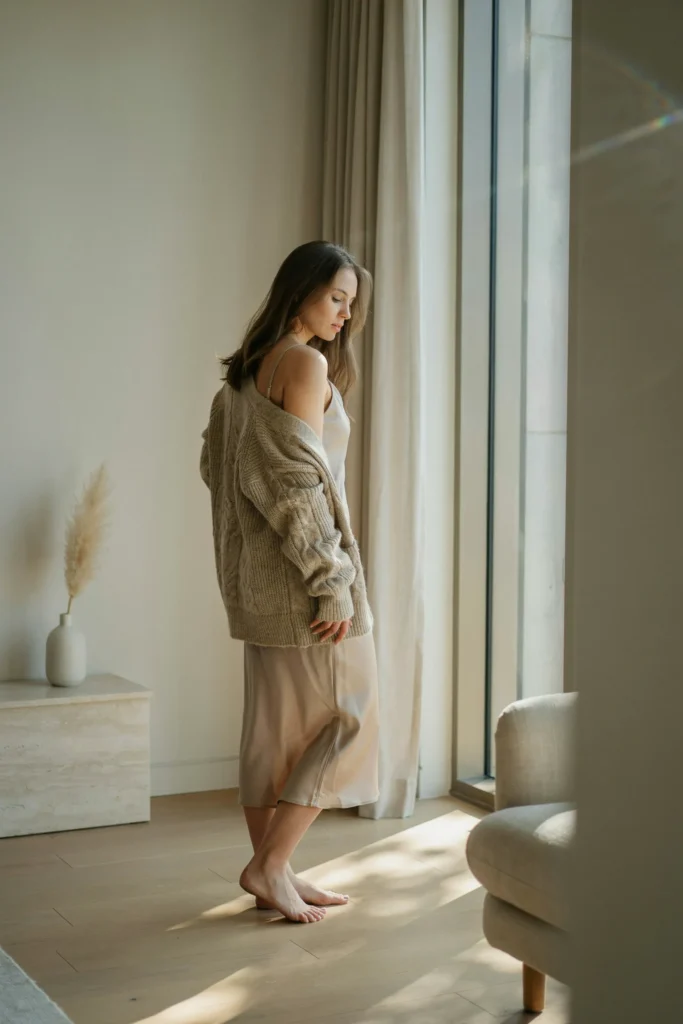 Cardigan and Slip Dress