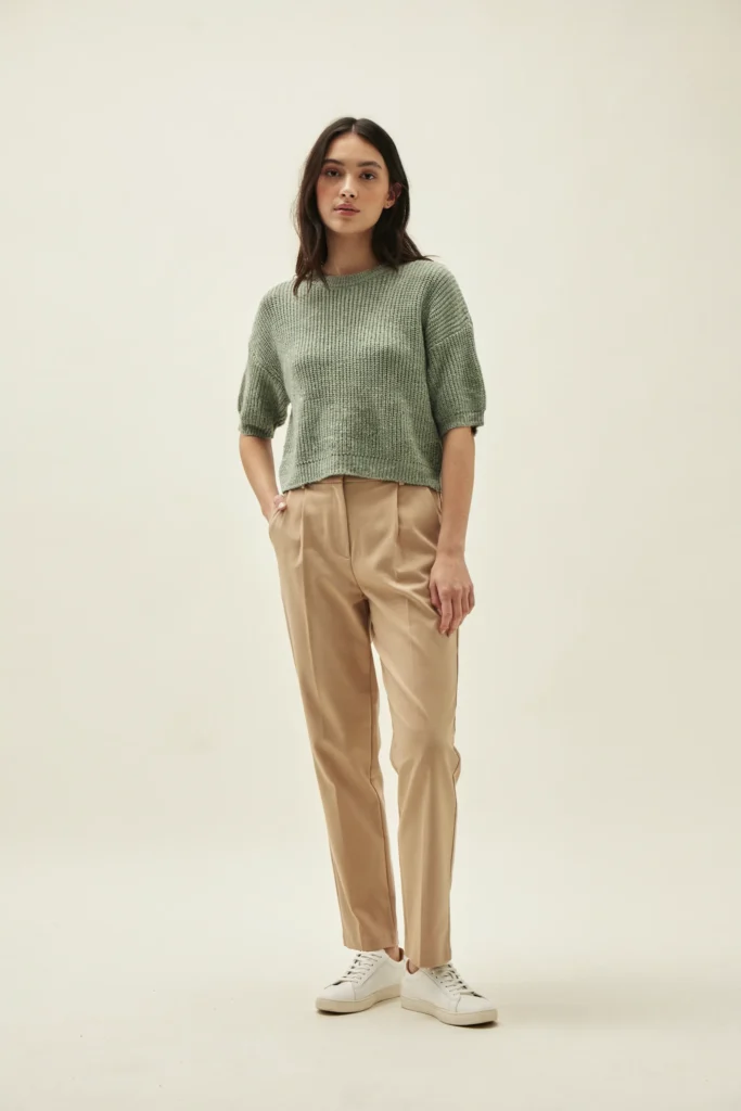 Cropped Sweater and Khakis