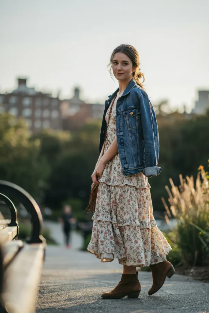 Denim Jacket and Dress