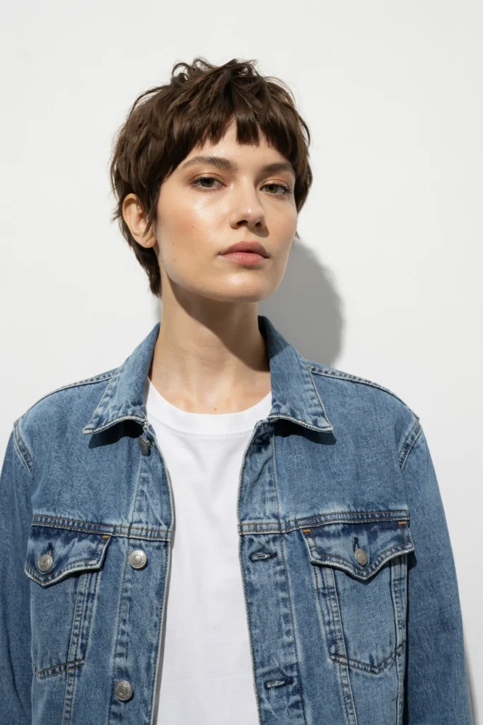Denim Jacket and Pixie