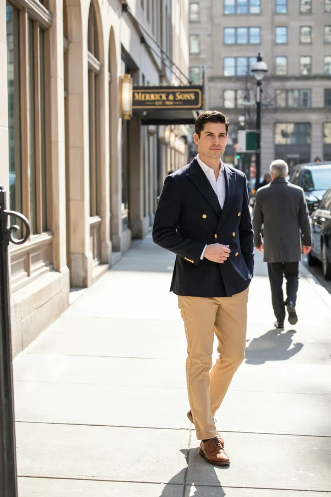 Double-Breasted Blazer Combination