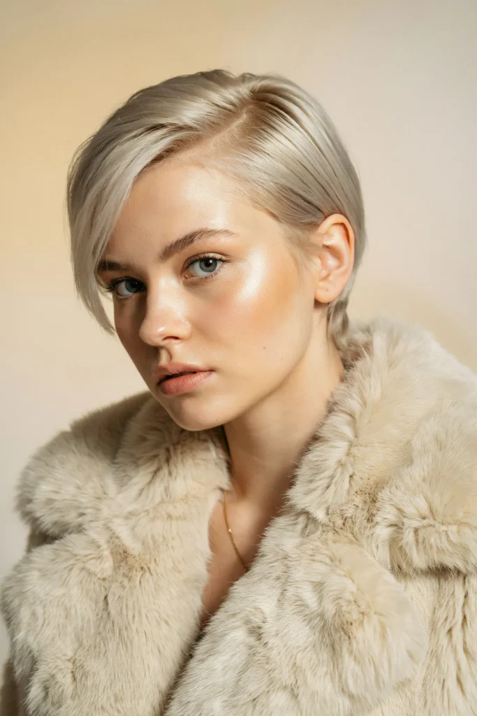 Faux Fur Coat with Pixie