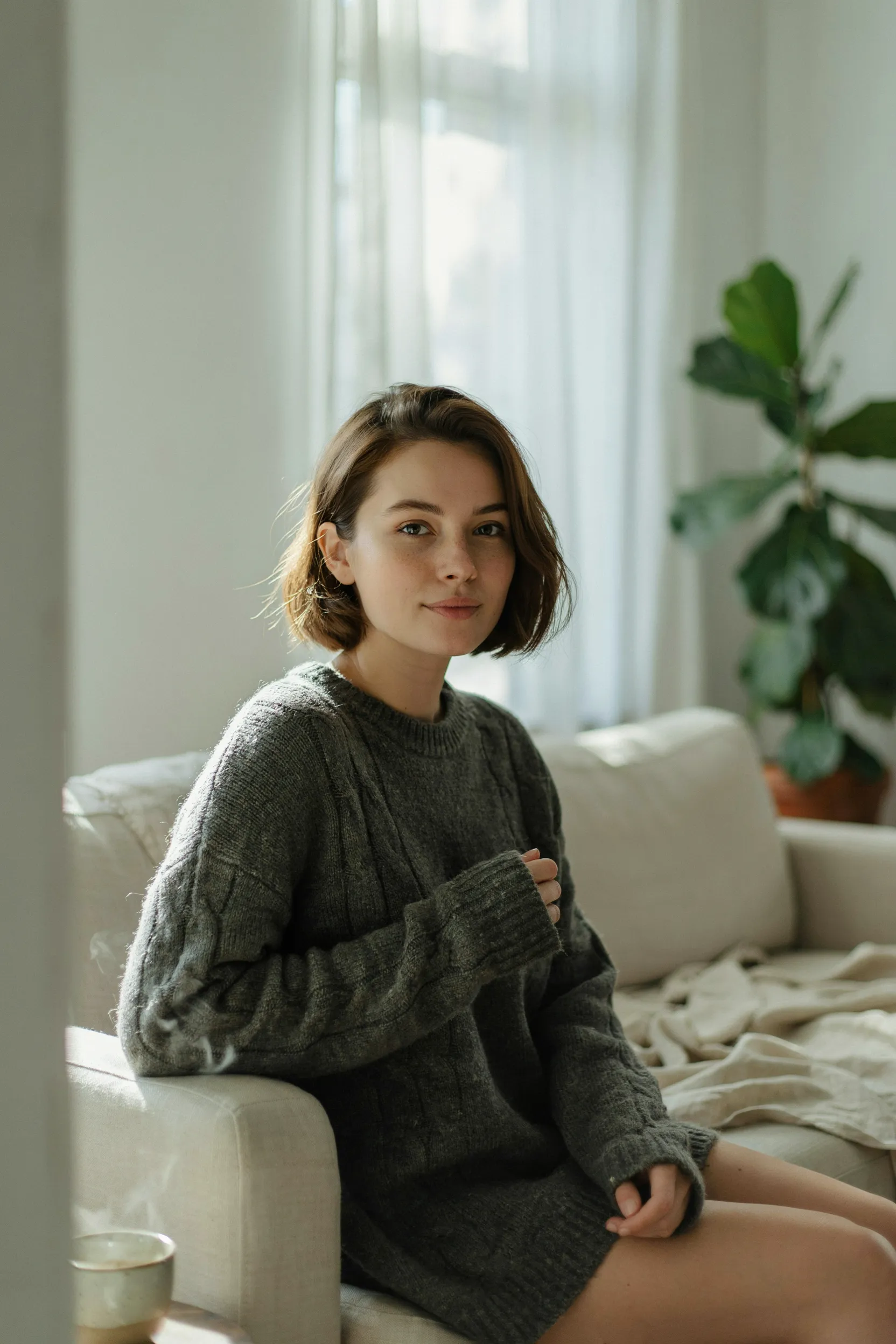 Oversized Sweater and Short Bob