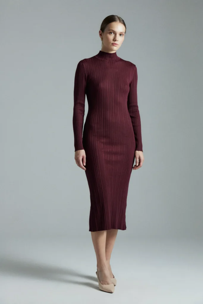 Ribbed Midi Dress