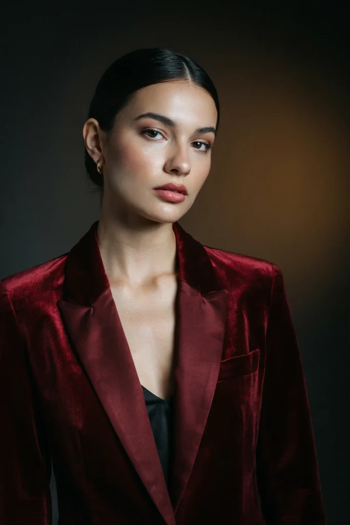Velvet Blazer and Pixie Cut