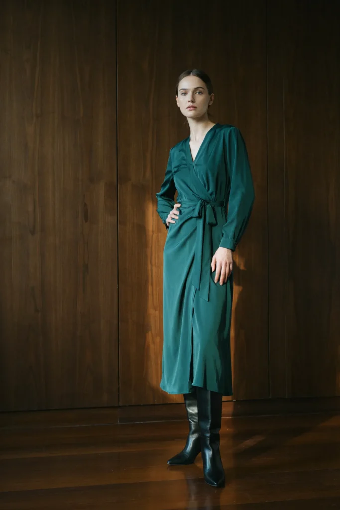 Wrap Dress with Boots