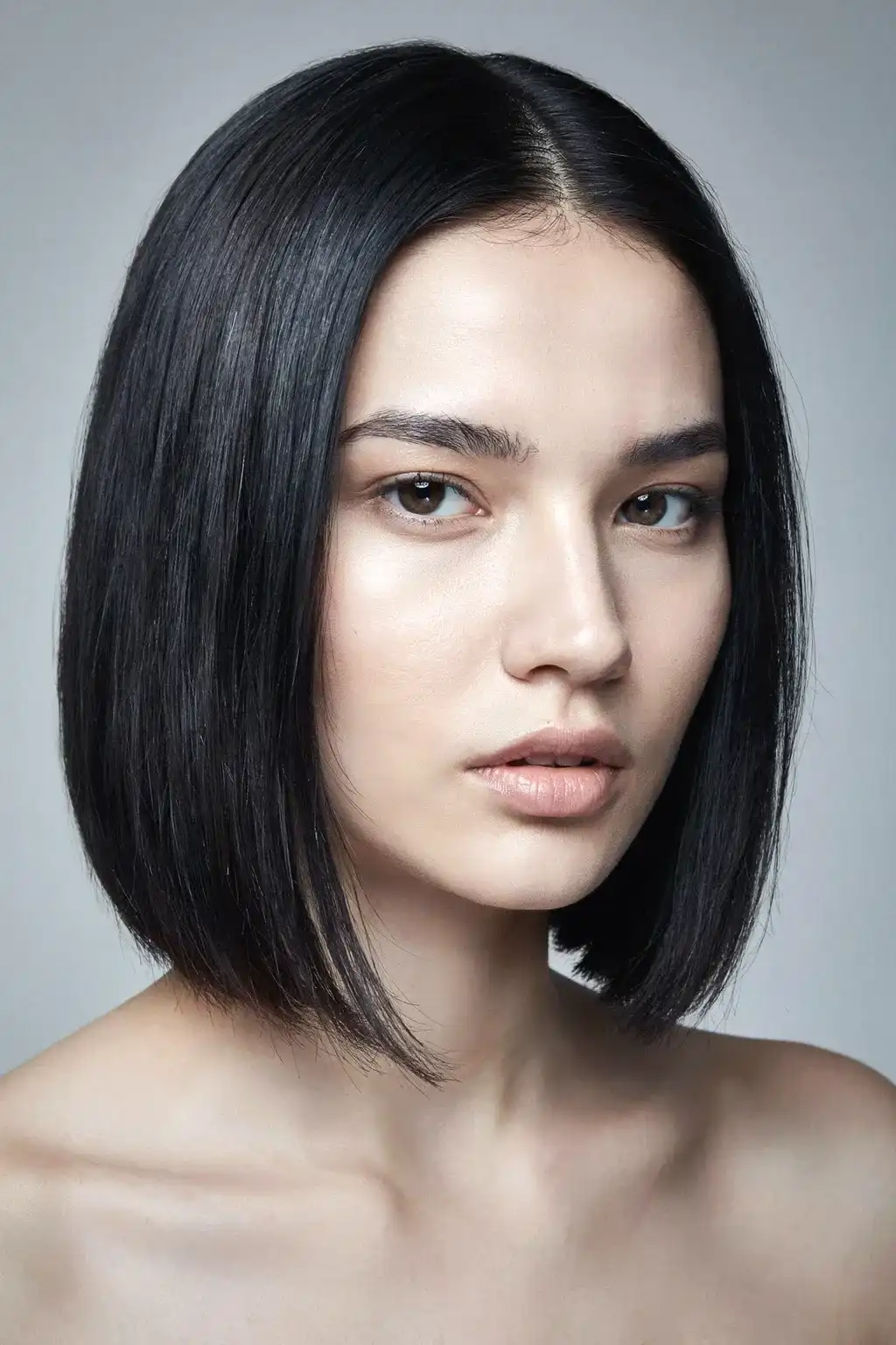 deep parting bob