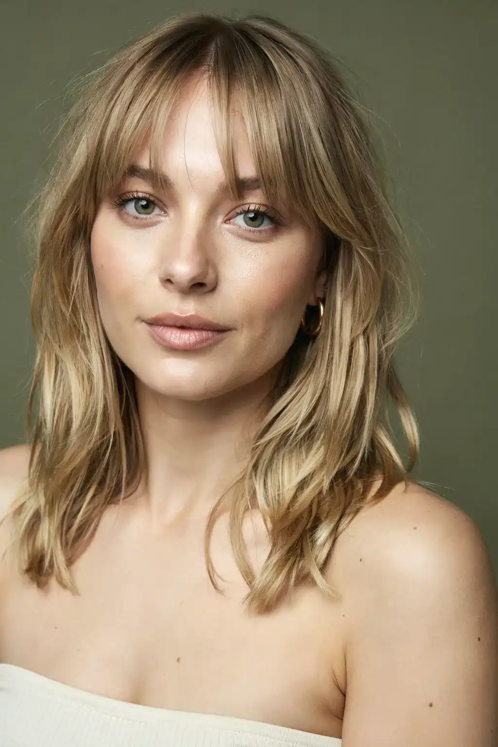 textured curtain bangs