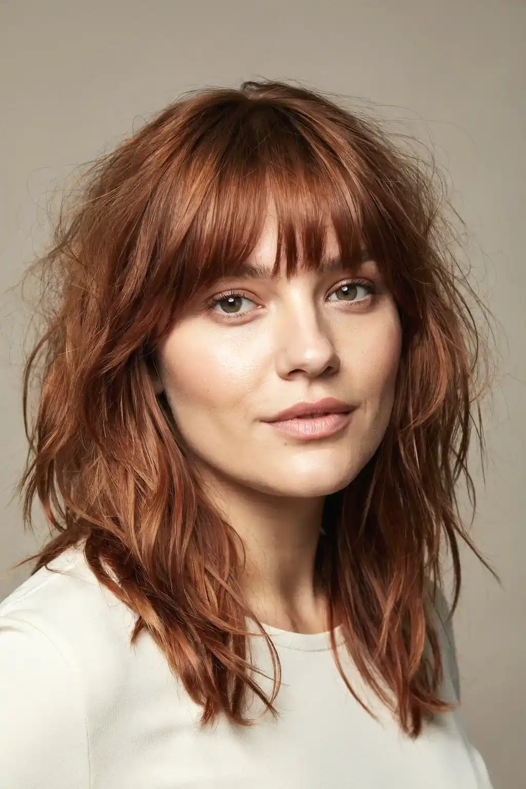 voluminous shag cut