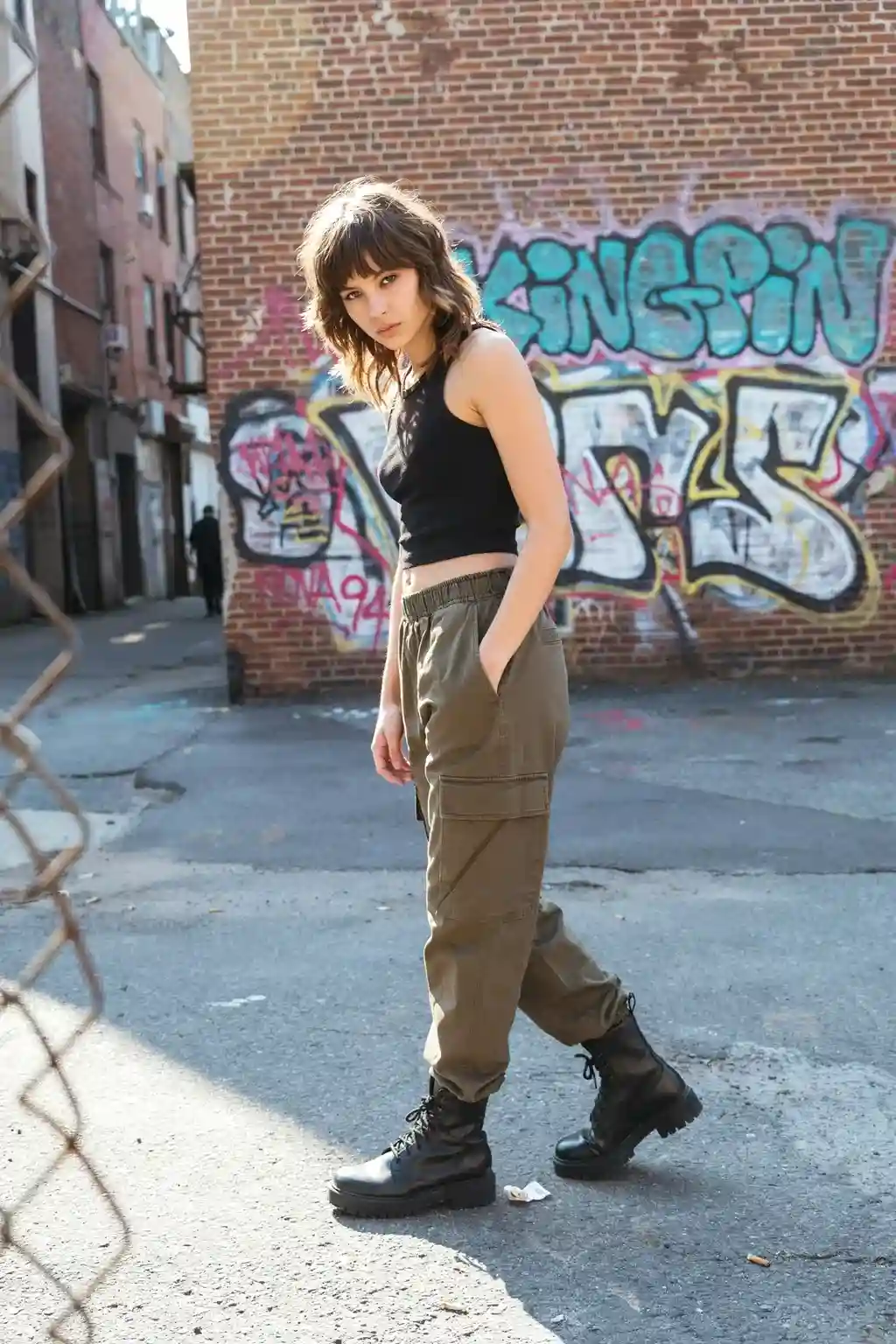 cargo pants and wolf bob