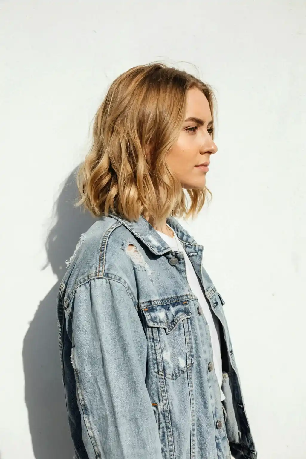 denim jacket and honey bob