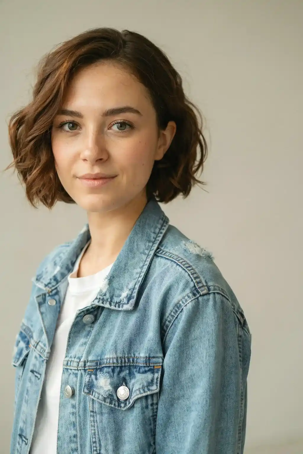 casual denim and textured waves
