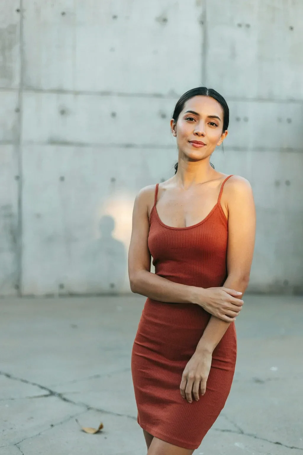 ribbed bodycon dress with pixie