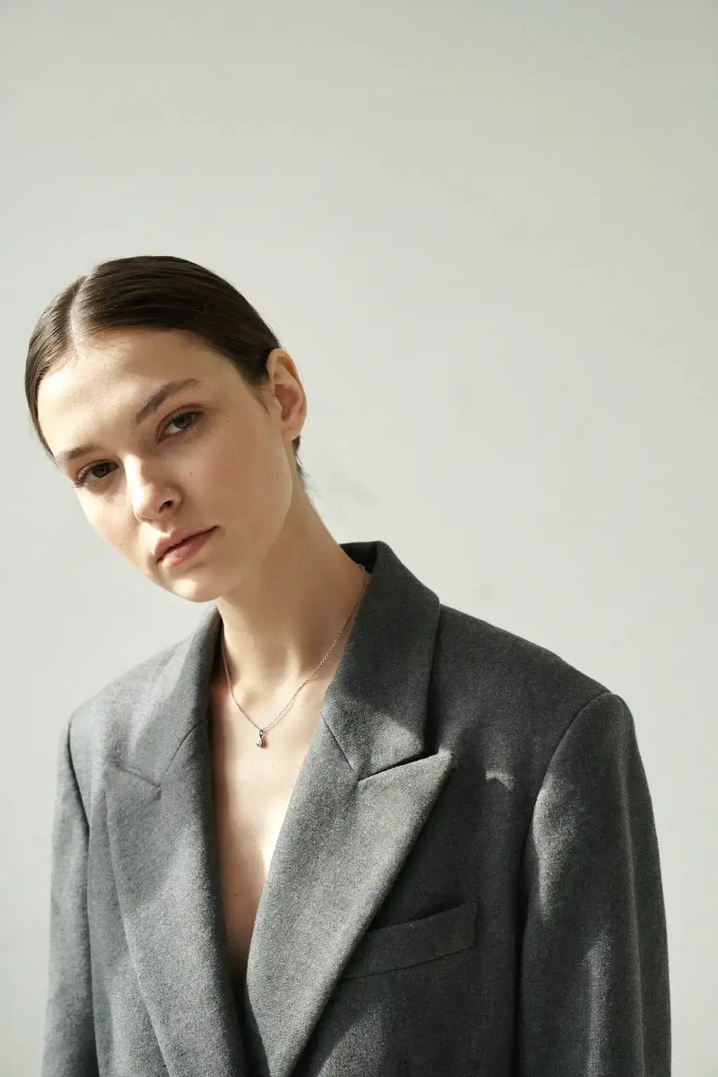 oversized blazer with soft curls