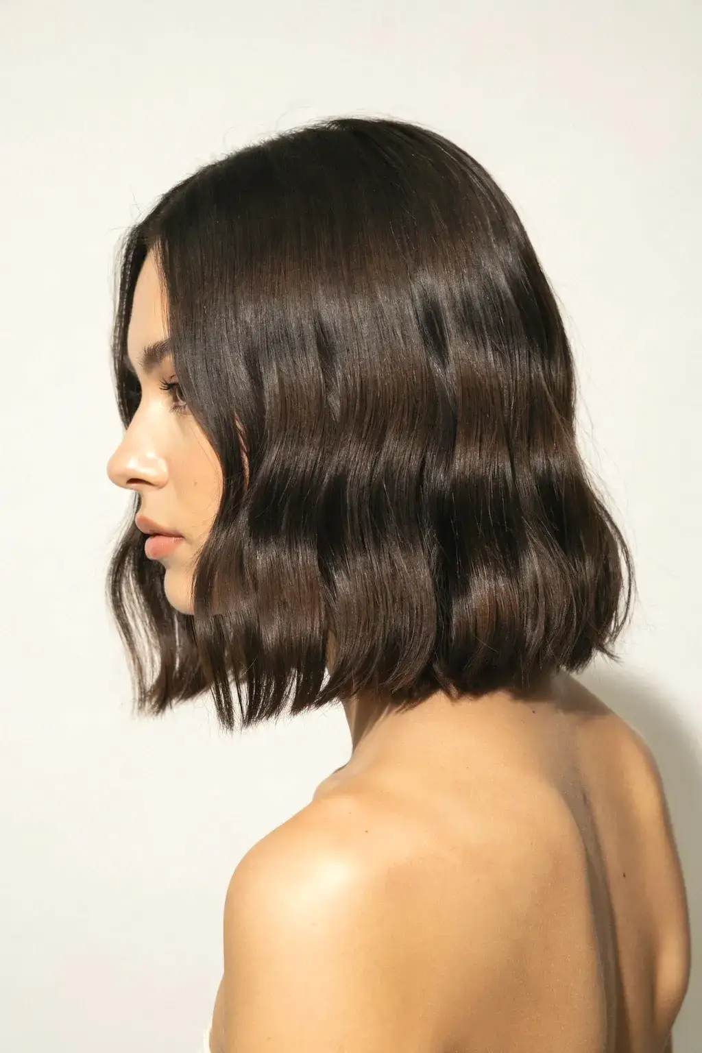 blunt cut midi waves