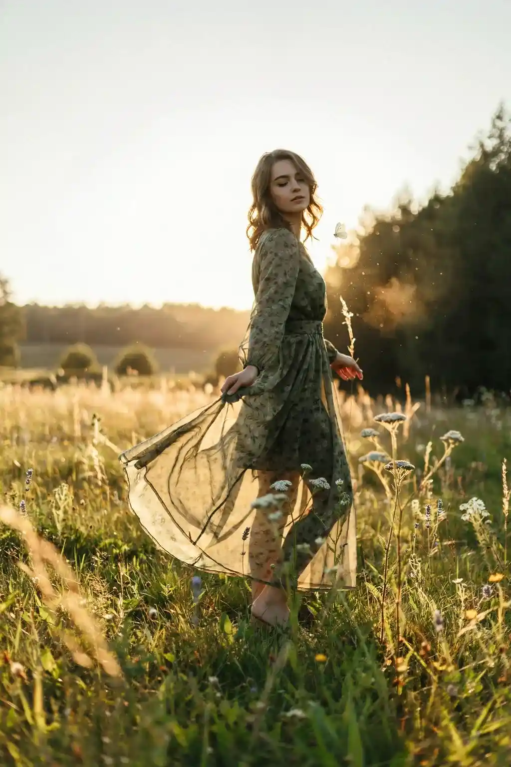 boho maxi dress and waves