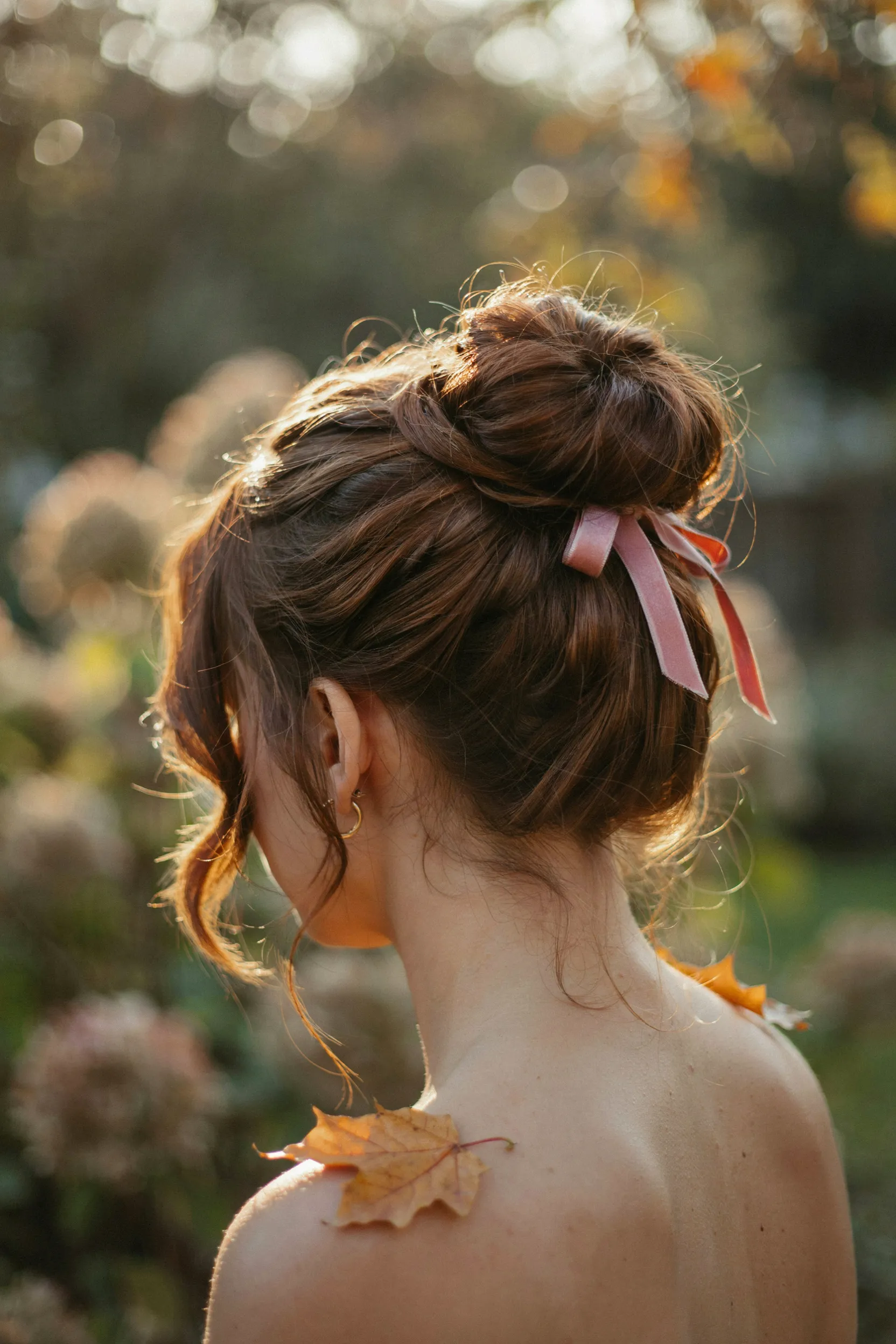 textured messy bun