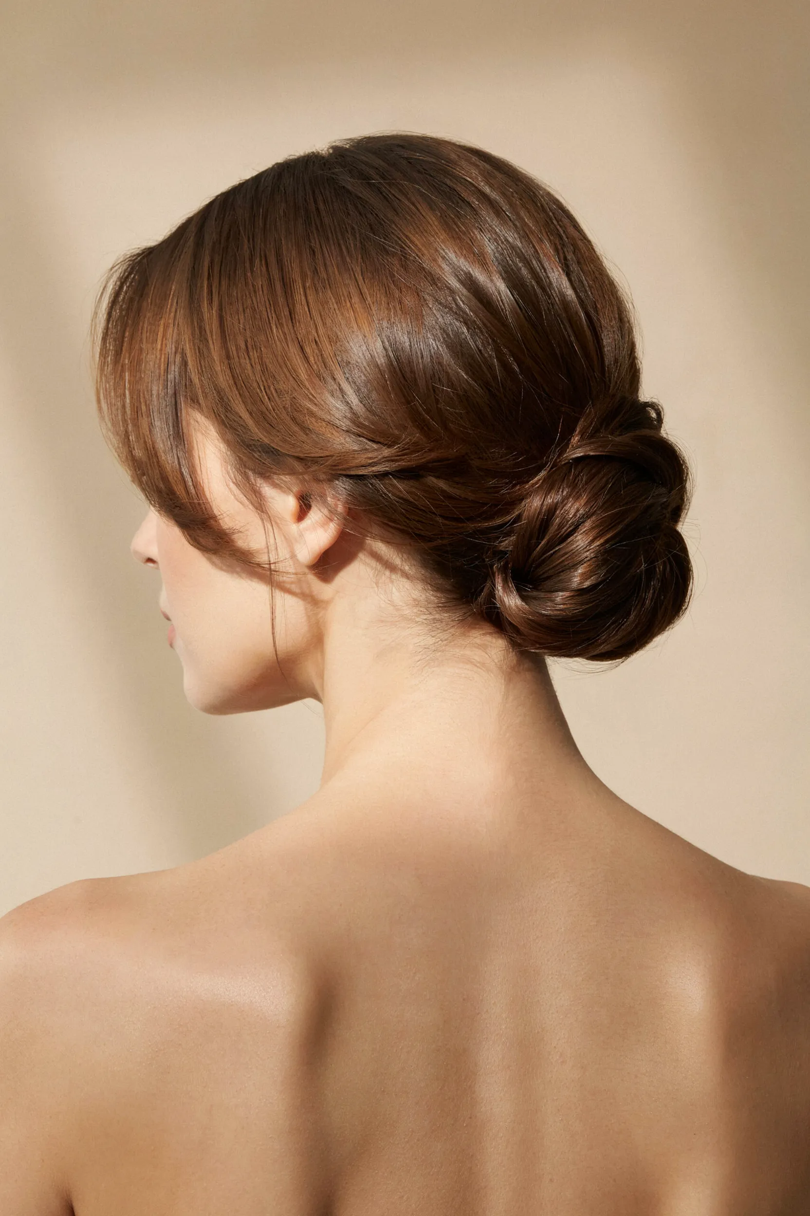 low sleek chignon