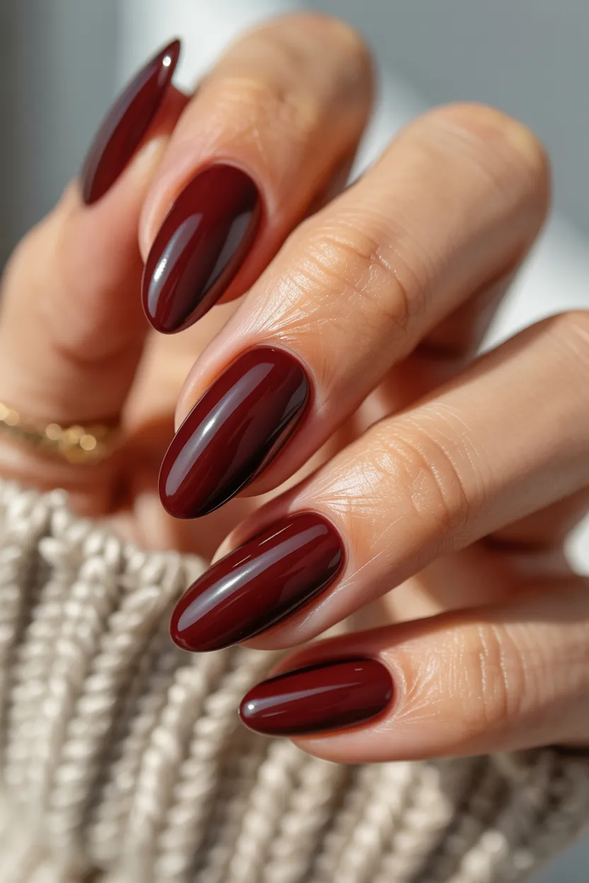 glossy deep wine