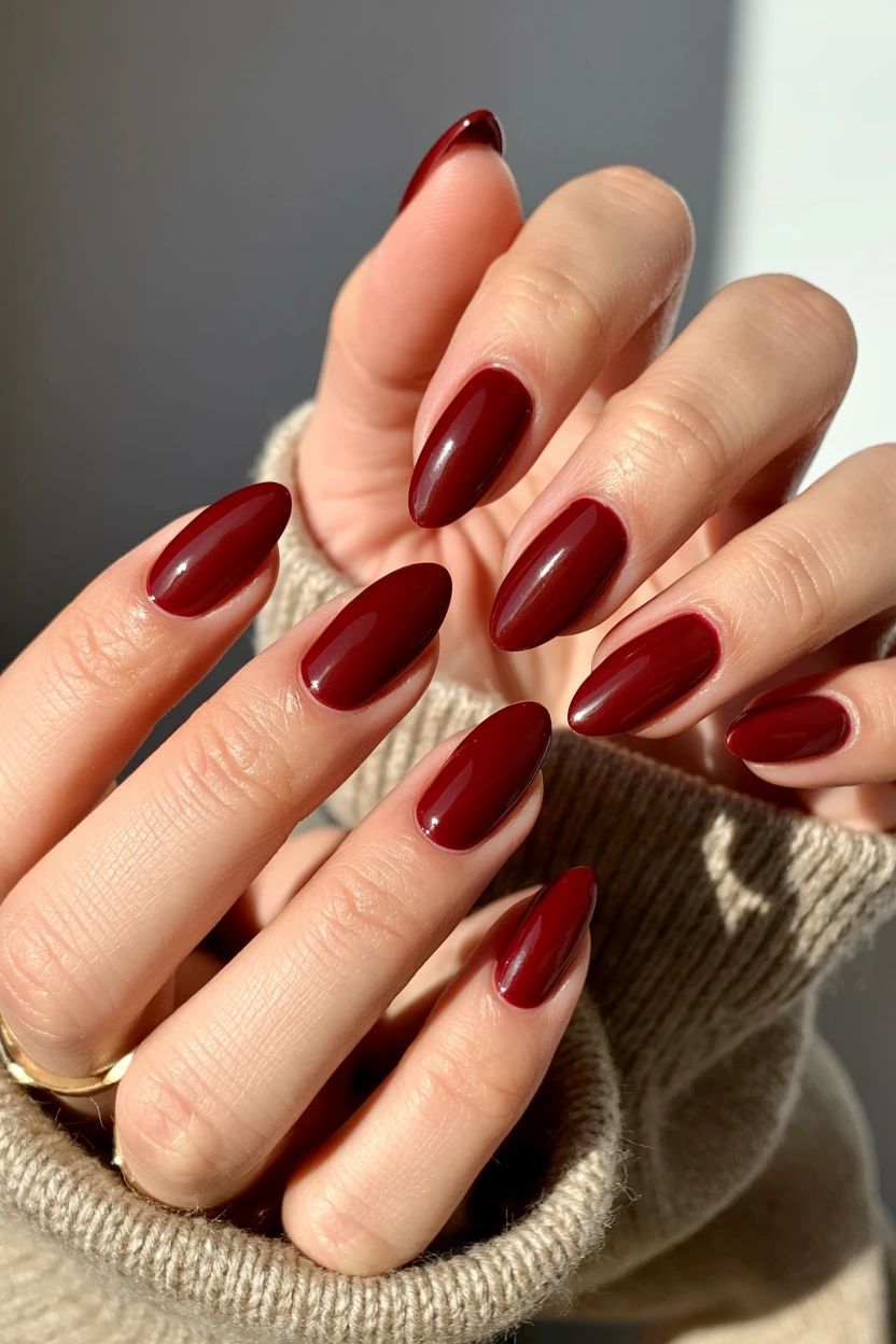 deep burgundy gloss