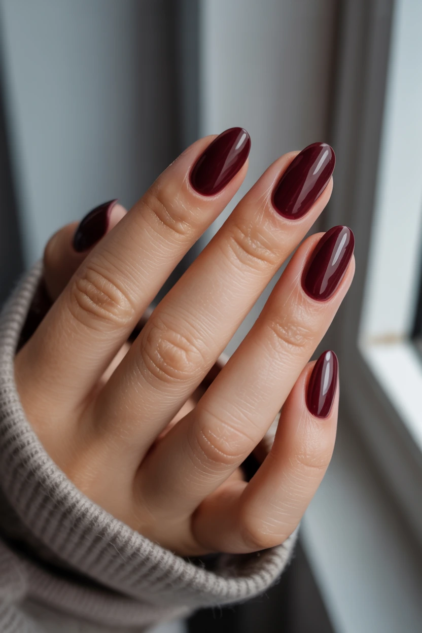 deep burgundy gloss