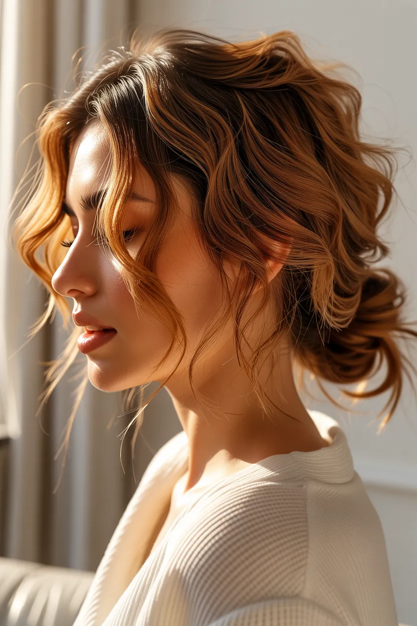 messy low bun