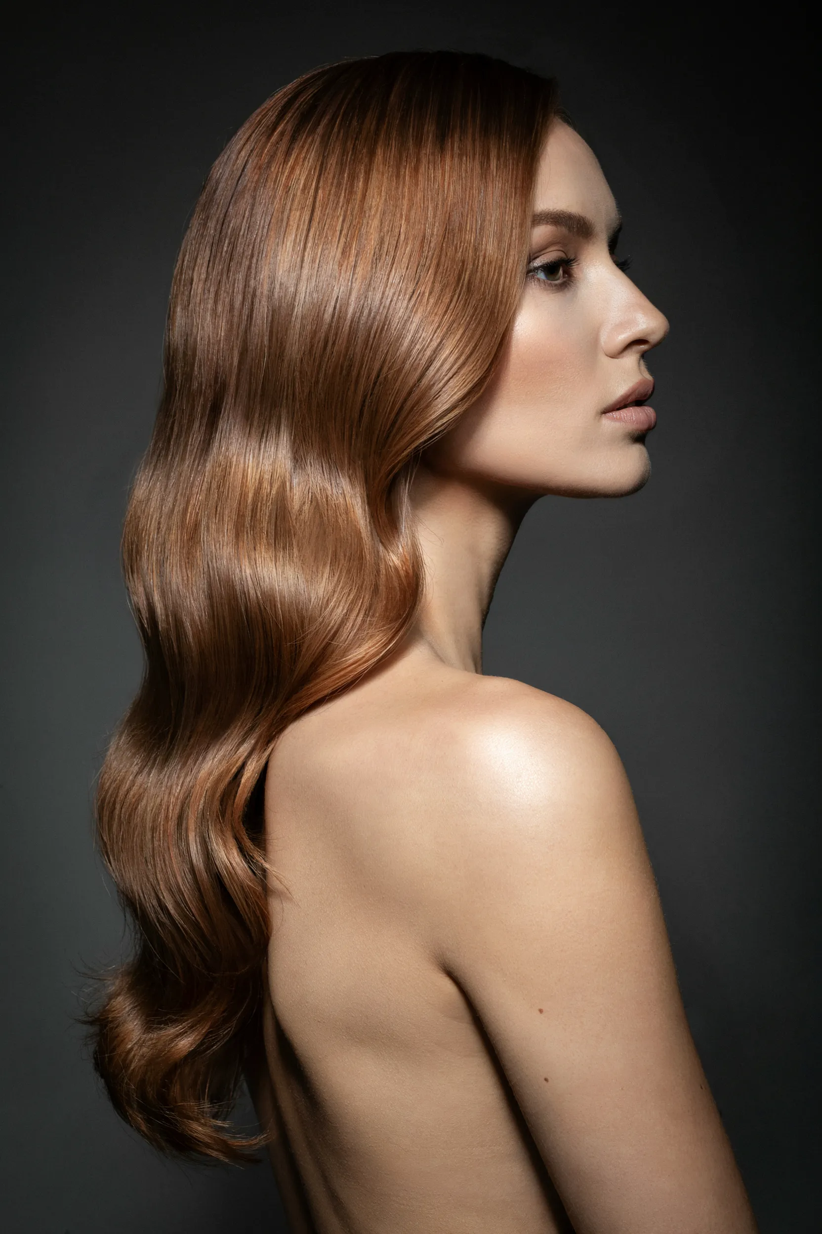 side-swept hollywood waves