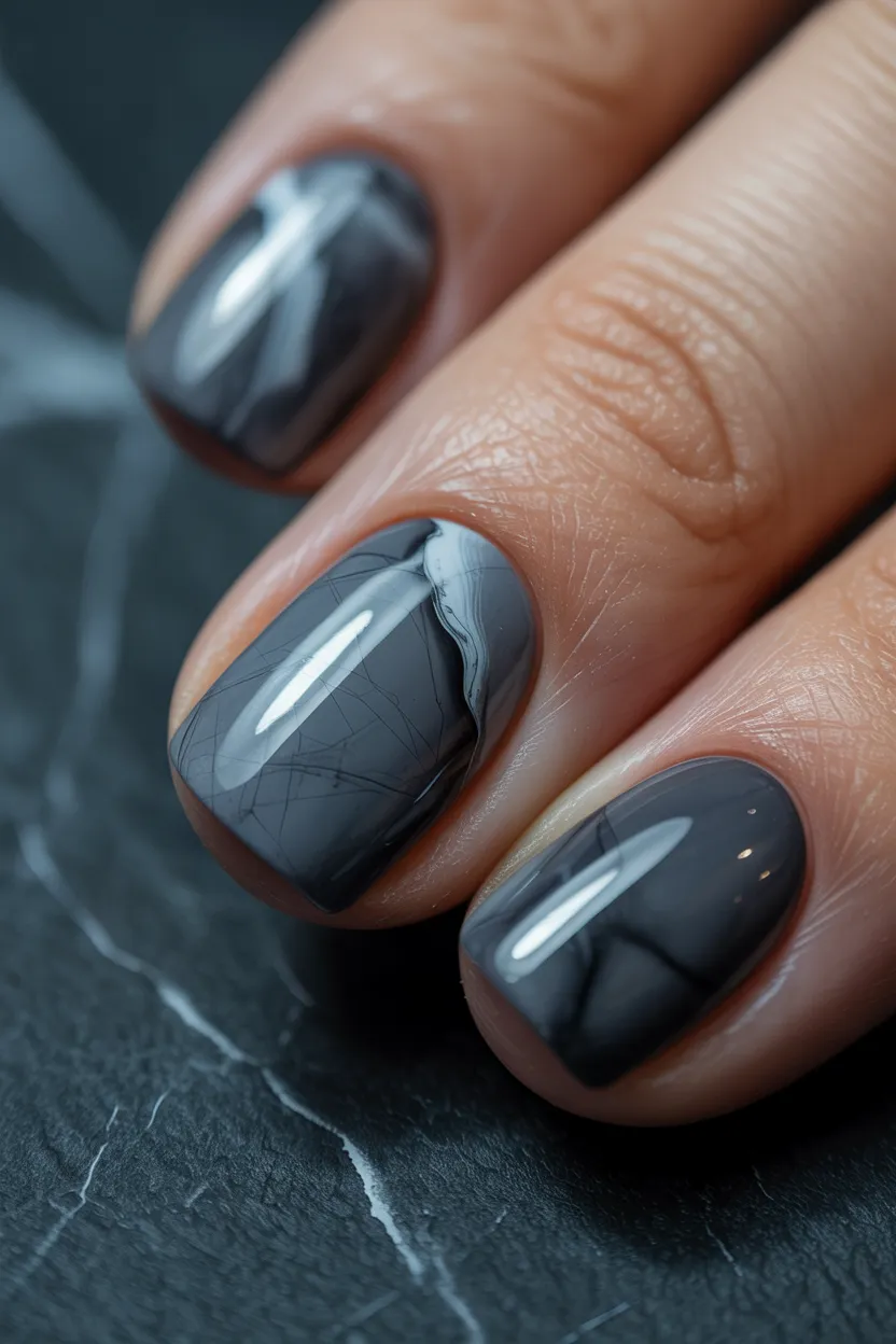 charcoal grey marble