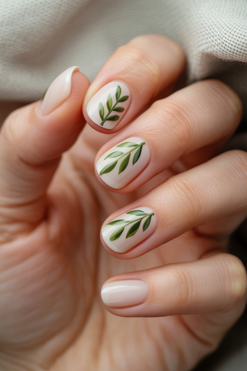 olive branch minimalist art