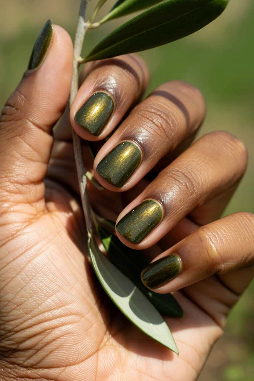 olive green metallic