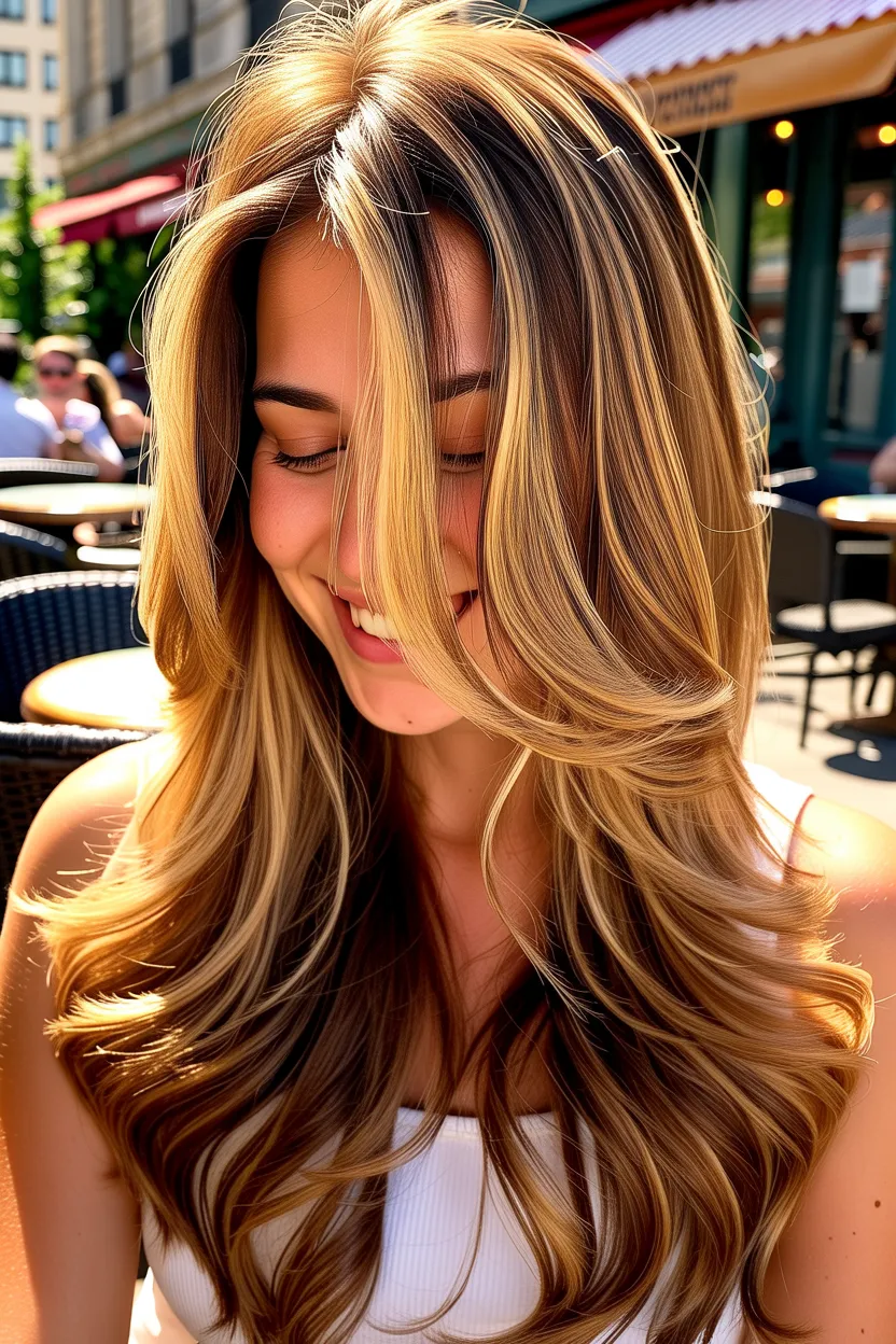 butterscotch blonde highlights
