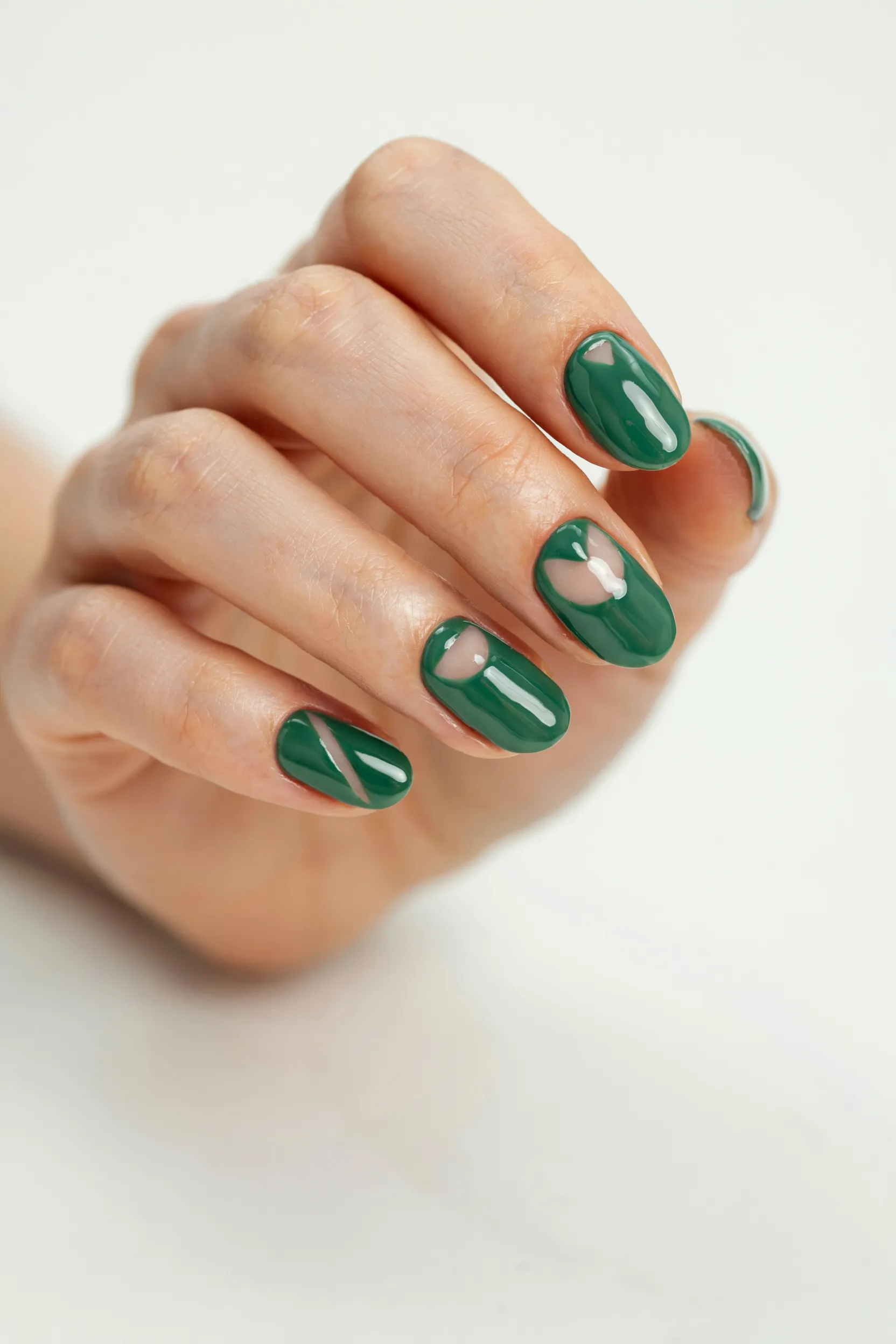 emerald green negative-space