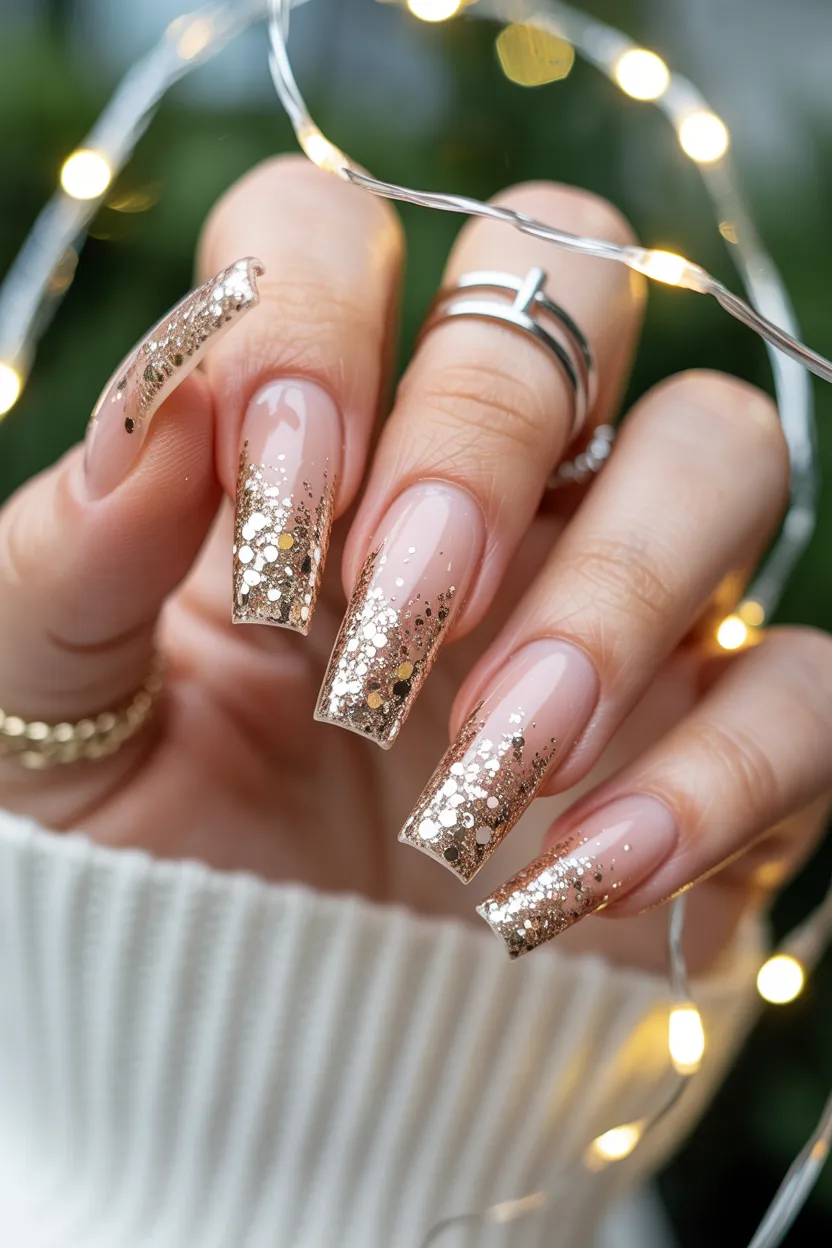 glittering champagne fall gradient
